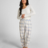 Petite Twill Check Pyjama Pants, Blue