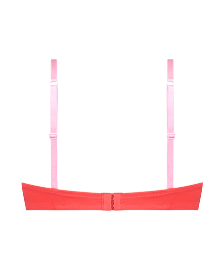 Lace & Shine Padded Underwired Bra, Red