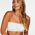 Seamless bandeau top, White