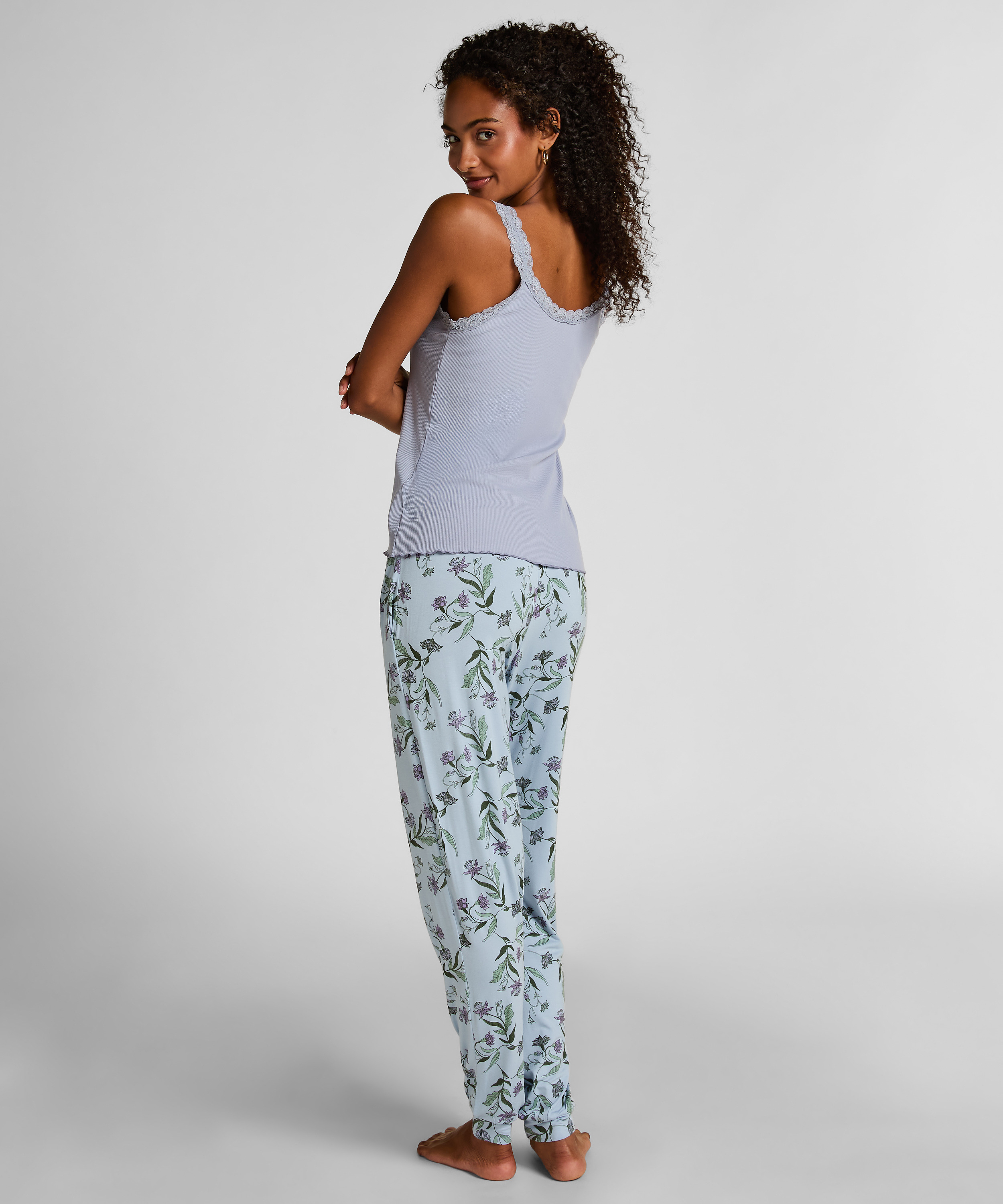 Jersey Pyjama Pants, Blue, main