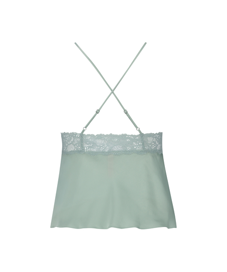 Satin Marcela Cami Top, Green