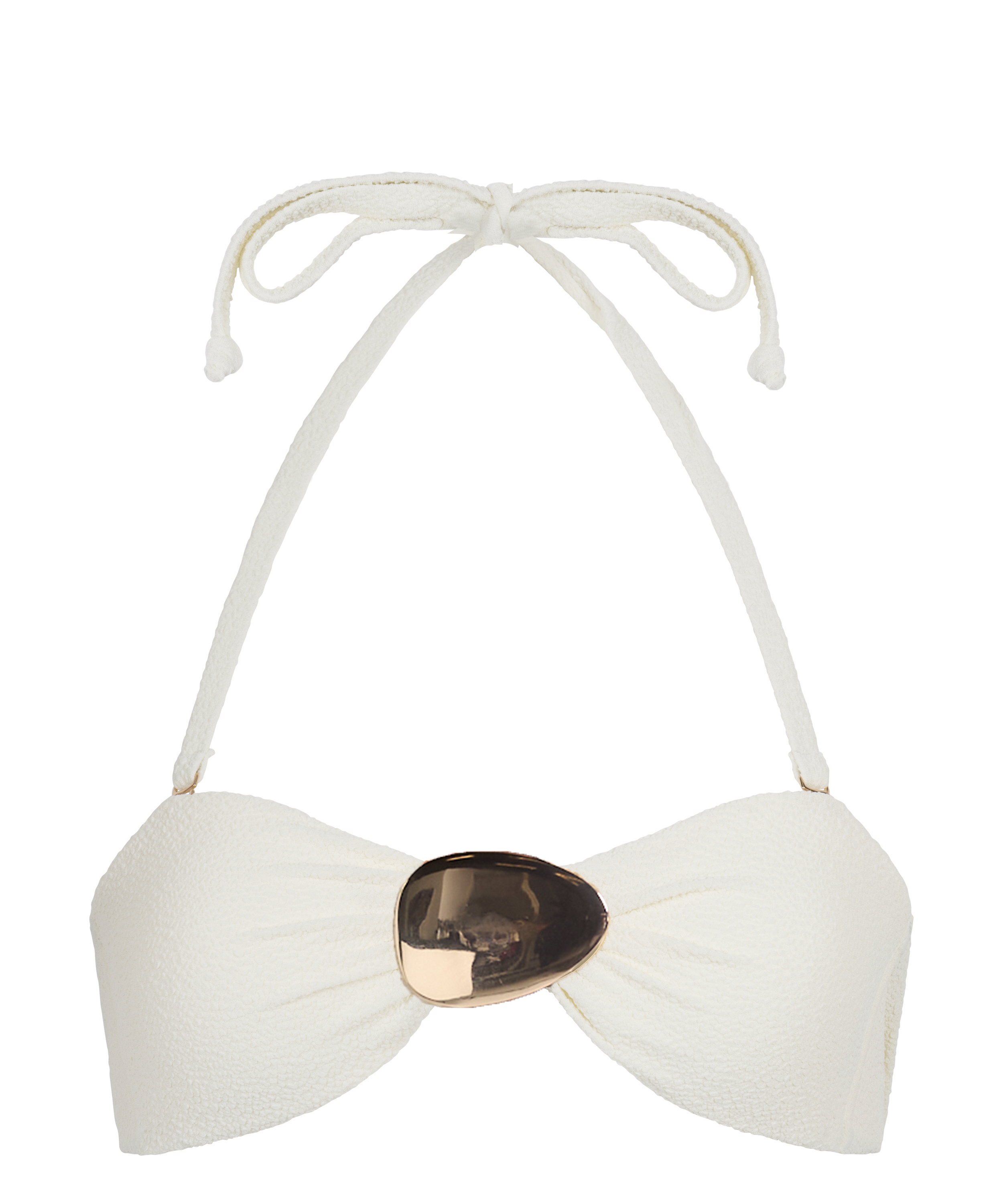 Cabo Bandeau Bikini Top, White, main
