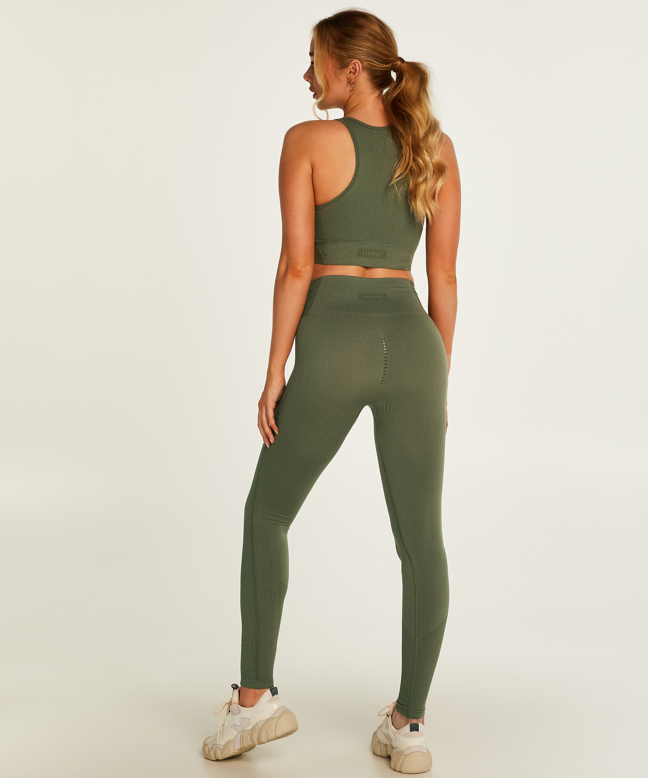 HKMX High Waisted Seamless Sports Legging, Green, main