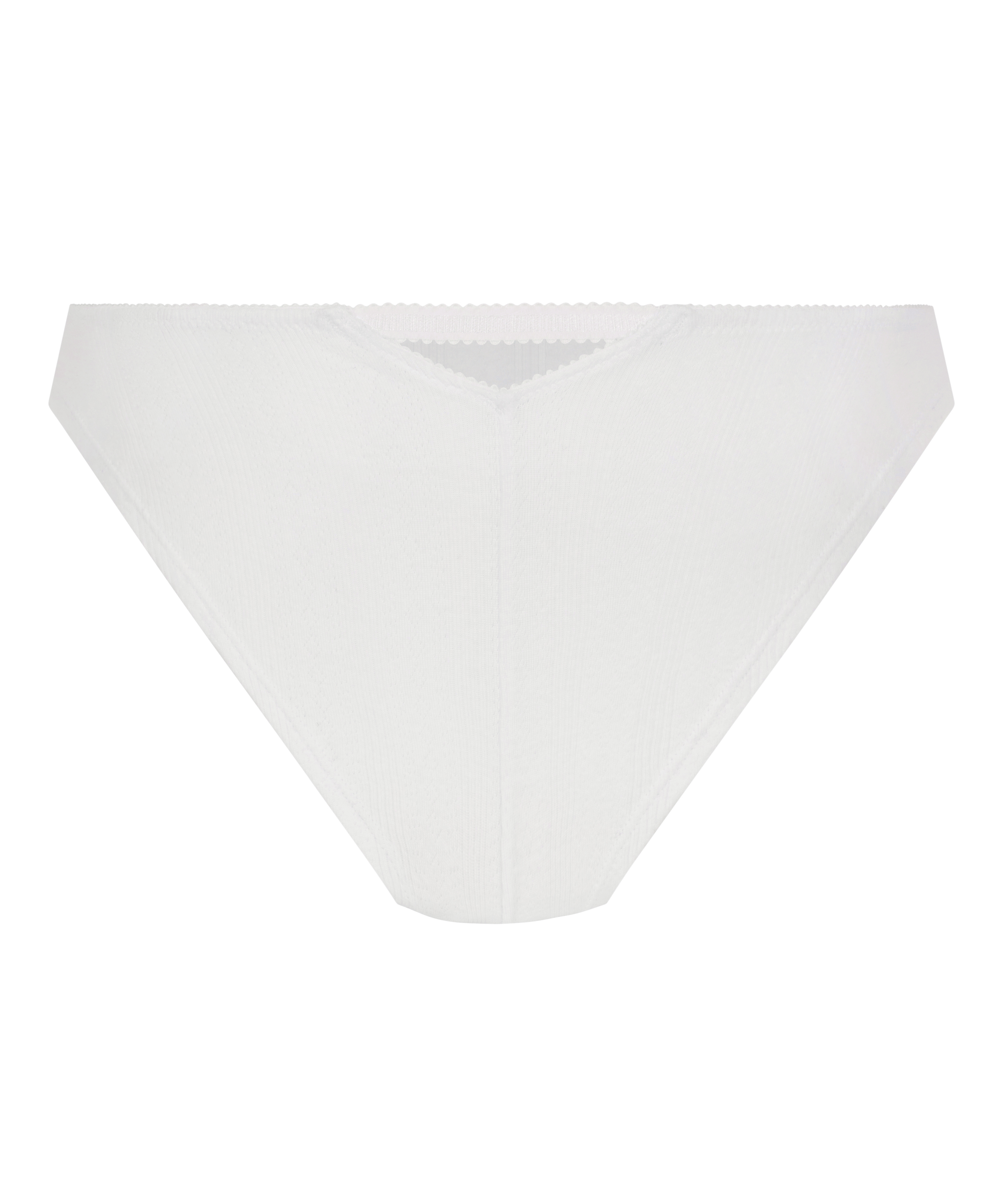 Pointelle Brazilian, White, main