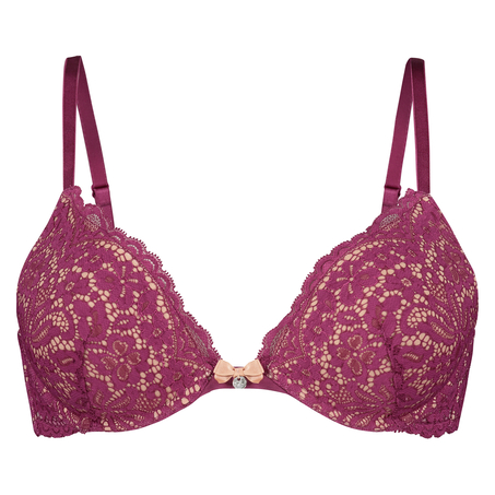 Rose padded push-up bra, Purple
