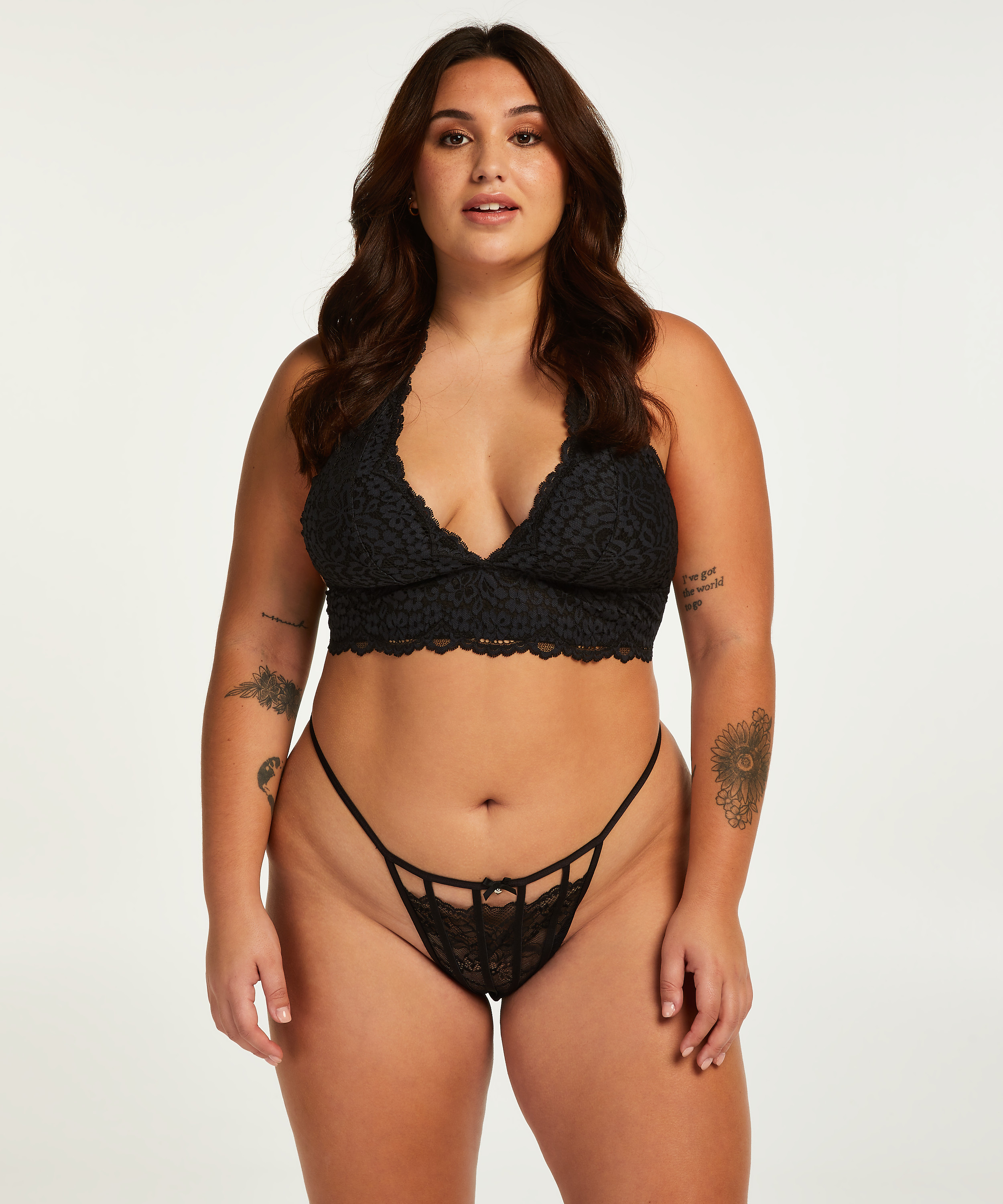 Rose Bralette, Black, main