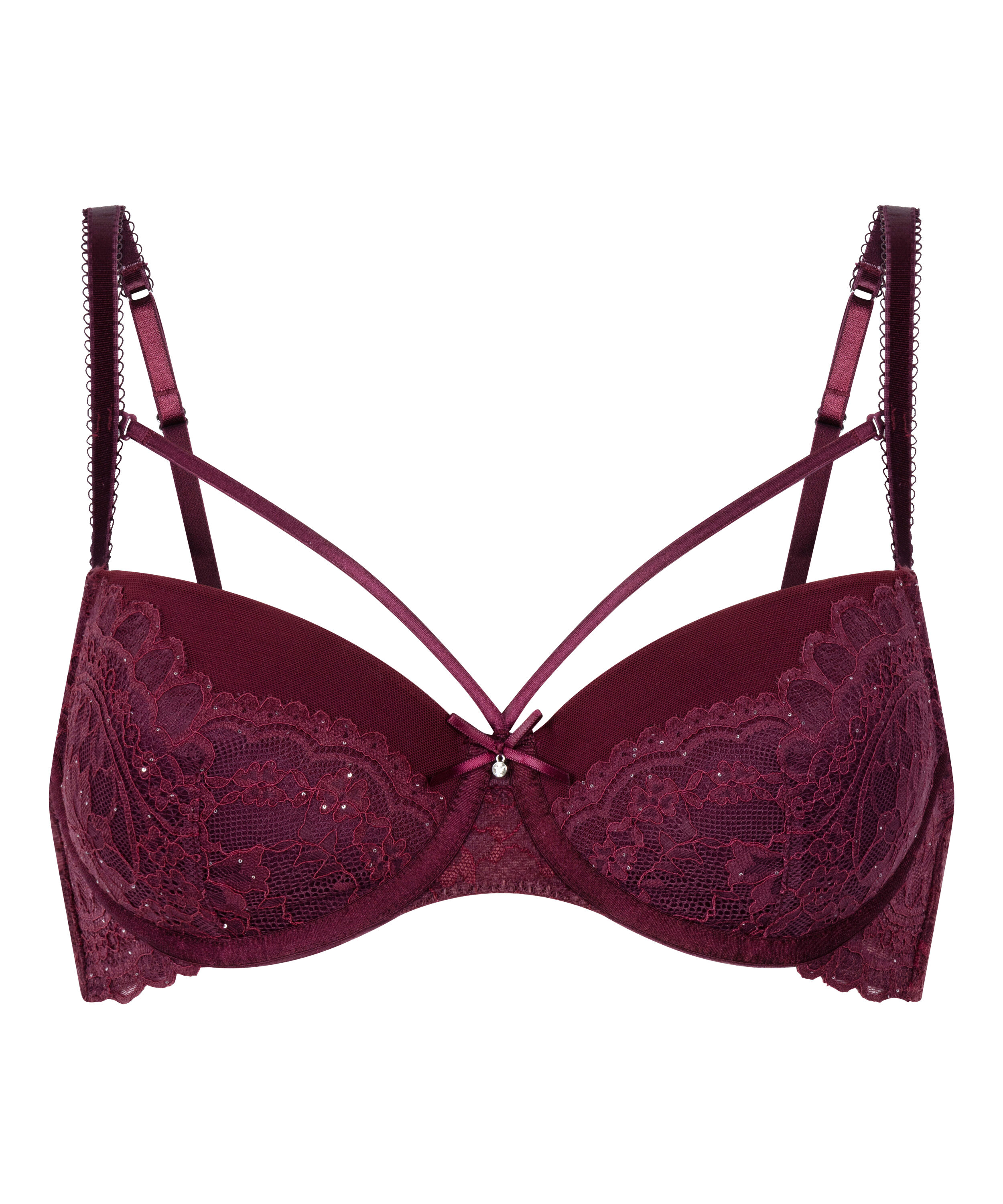 Isadora Padded Underwired Bra, Red