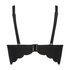 Scallop padded underwired bikini-top, Black