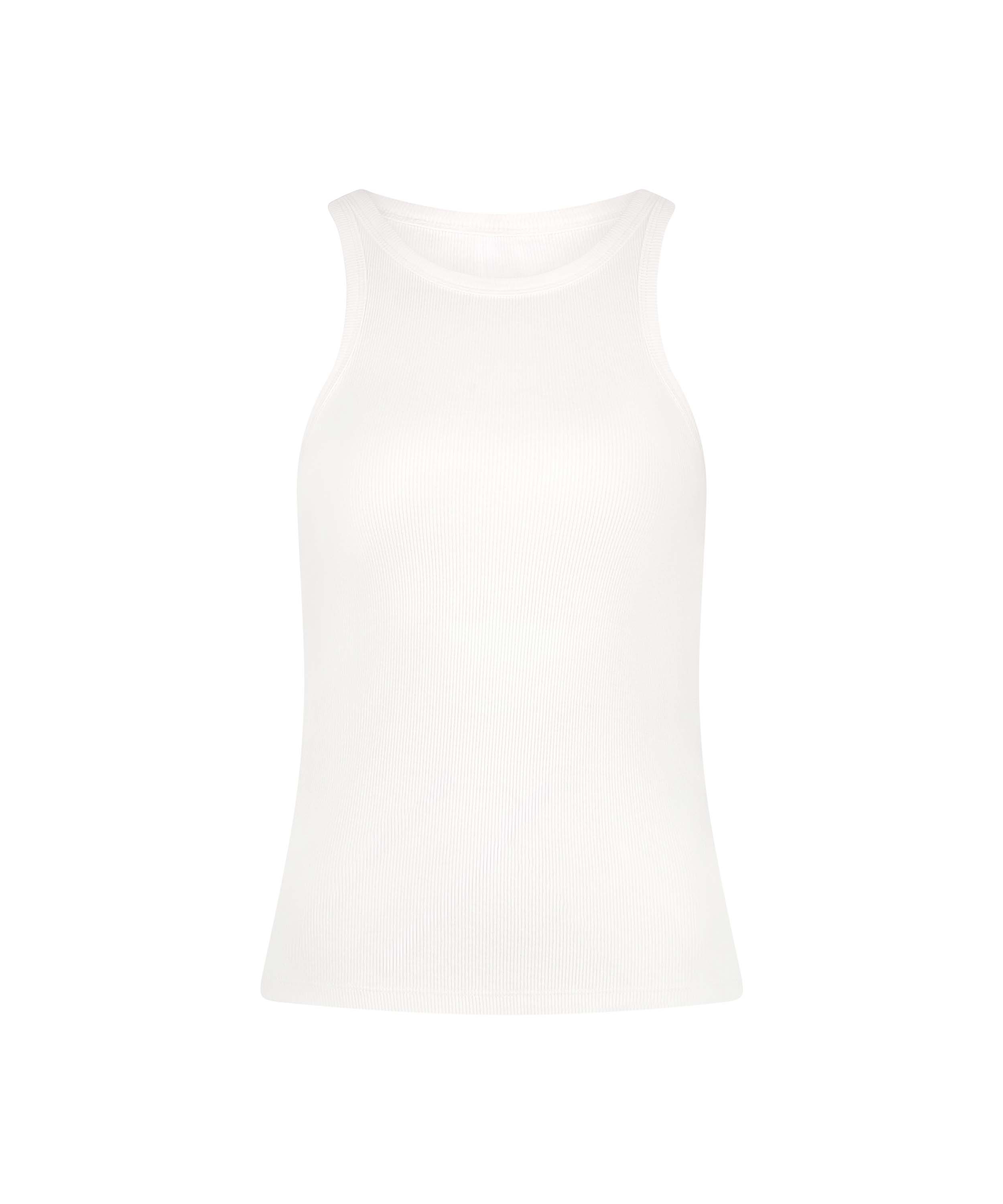Singlet Tanktop Soft Cotton, White, main
