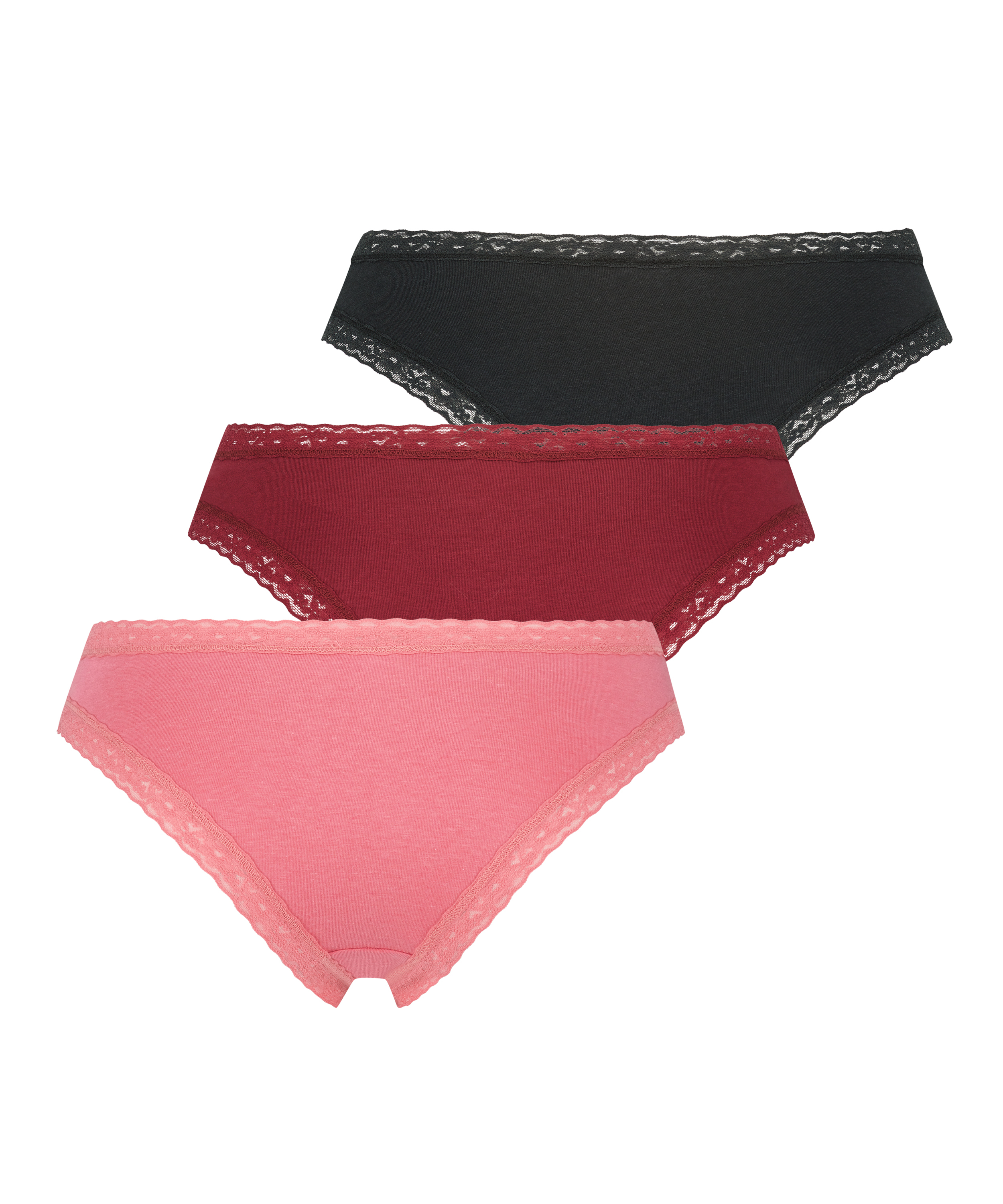 3 Pack Knickers, Red, main