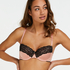 Cherry Padded Underwired Bra, Pink