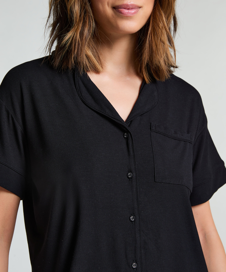 Essential Jersey Short-Sleeved Jacket, Black
