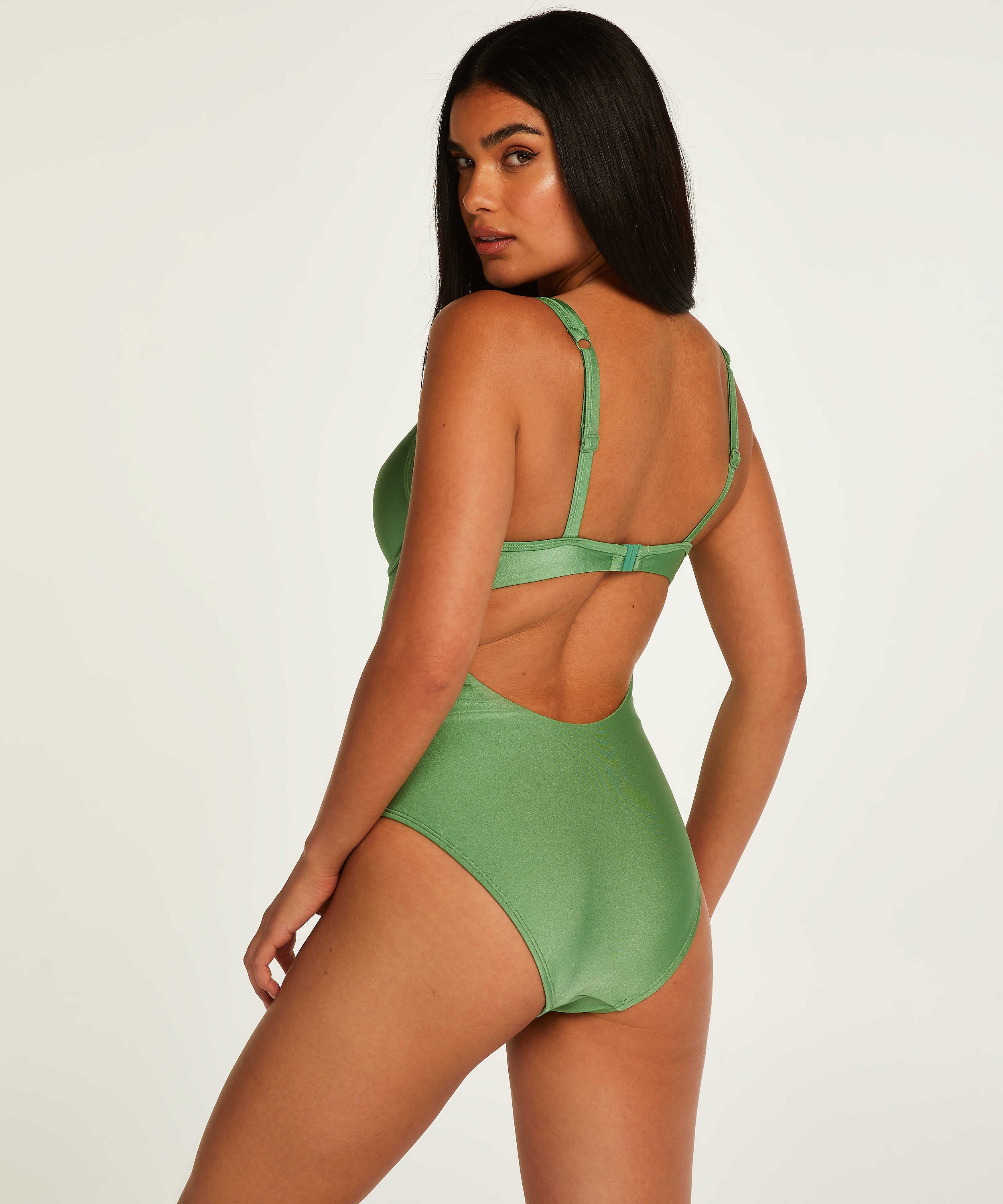 Mauritius high swimsuit, Green, main