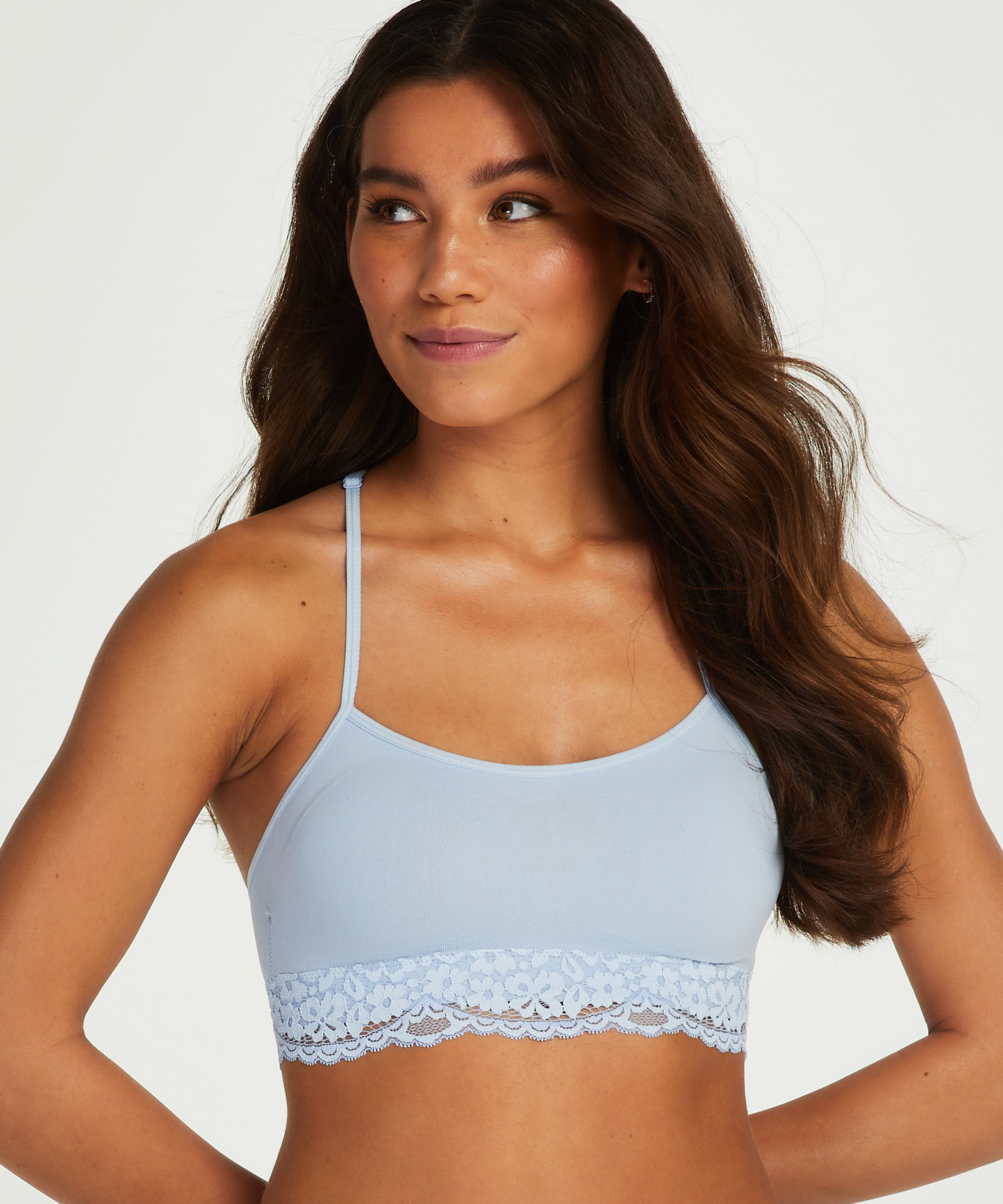 Marine seamless bralette, Blue, main