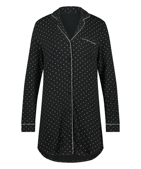 Essential Jersey Shirtdress, Black