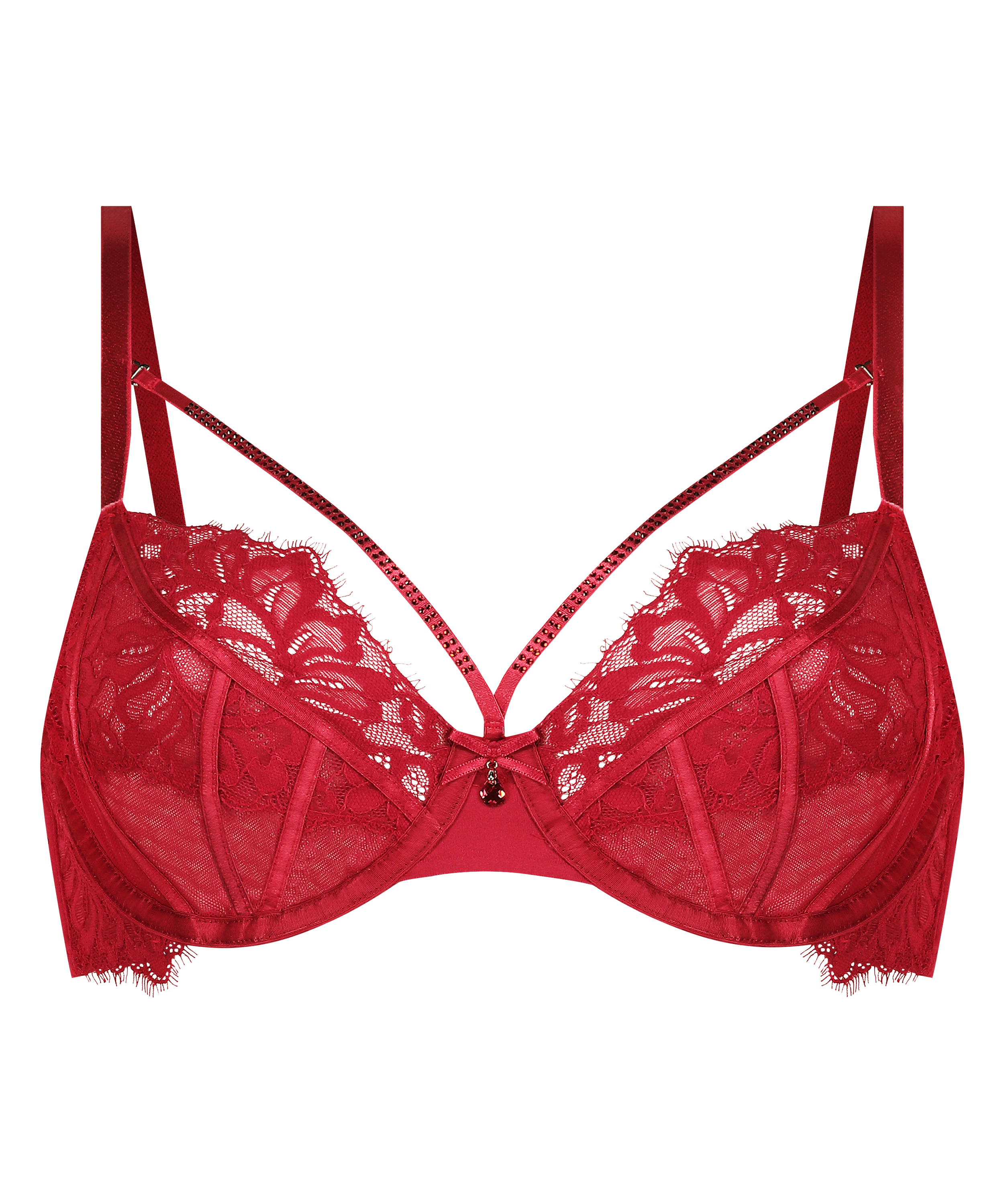 Charlotta Non-Padded Underwired Bra, Red, main