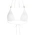 Seashell Triangle Bikini Top, White