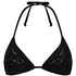 Boho Triangle Bikini Top, Black