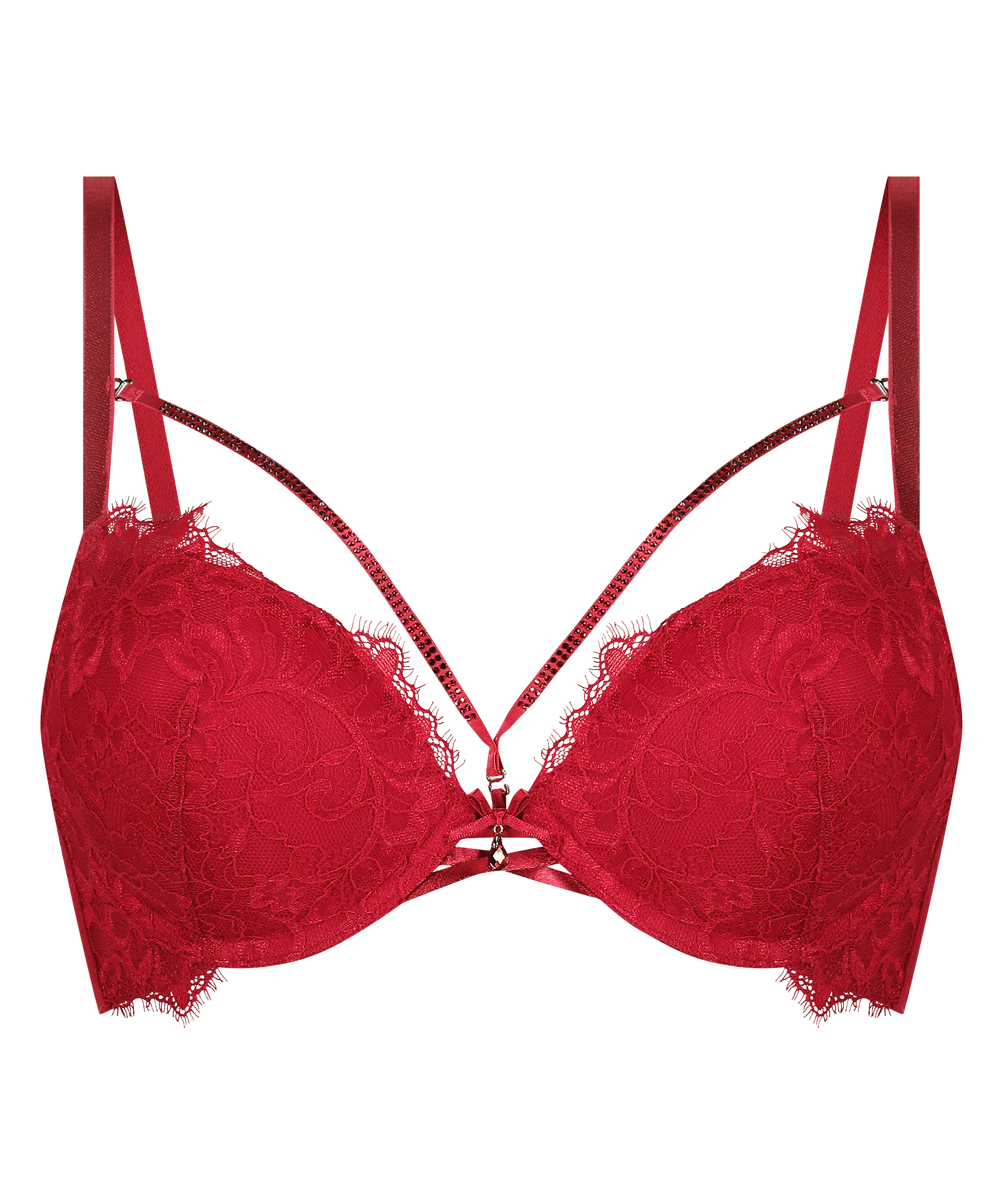Charlotta Padded Underwired Maximizer Bra, Red, main