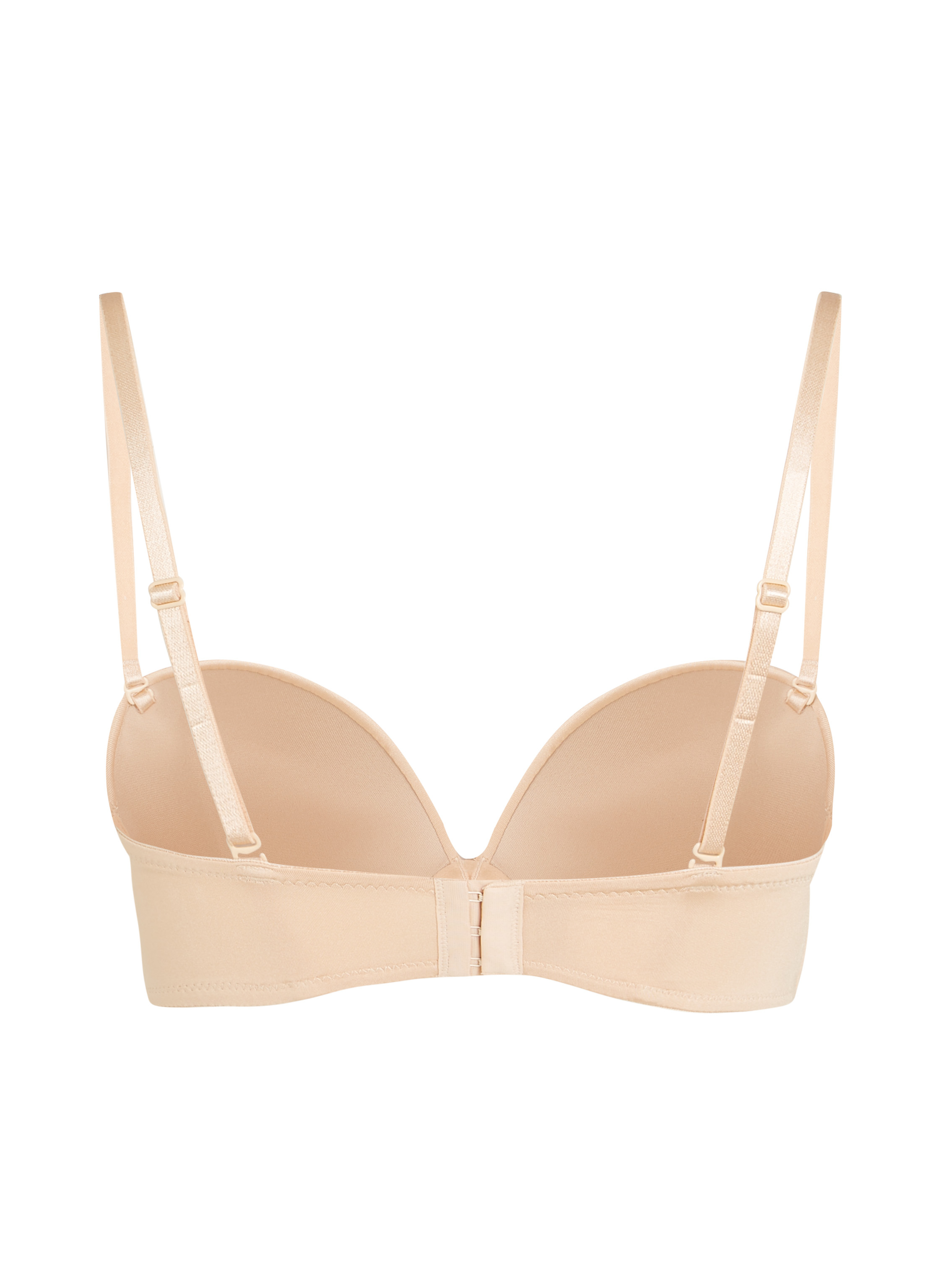Padded Underwired Strapless Maximizer Bra, Beige, main