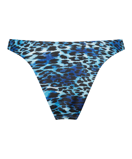 Leo high-cut bikini bottoms, Blue
