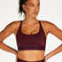 HKMX The Crop Logo Sports Bra Level 1, Purple