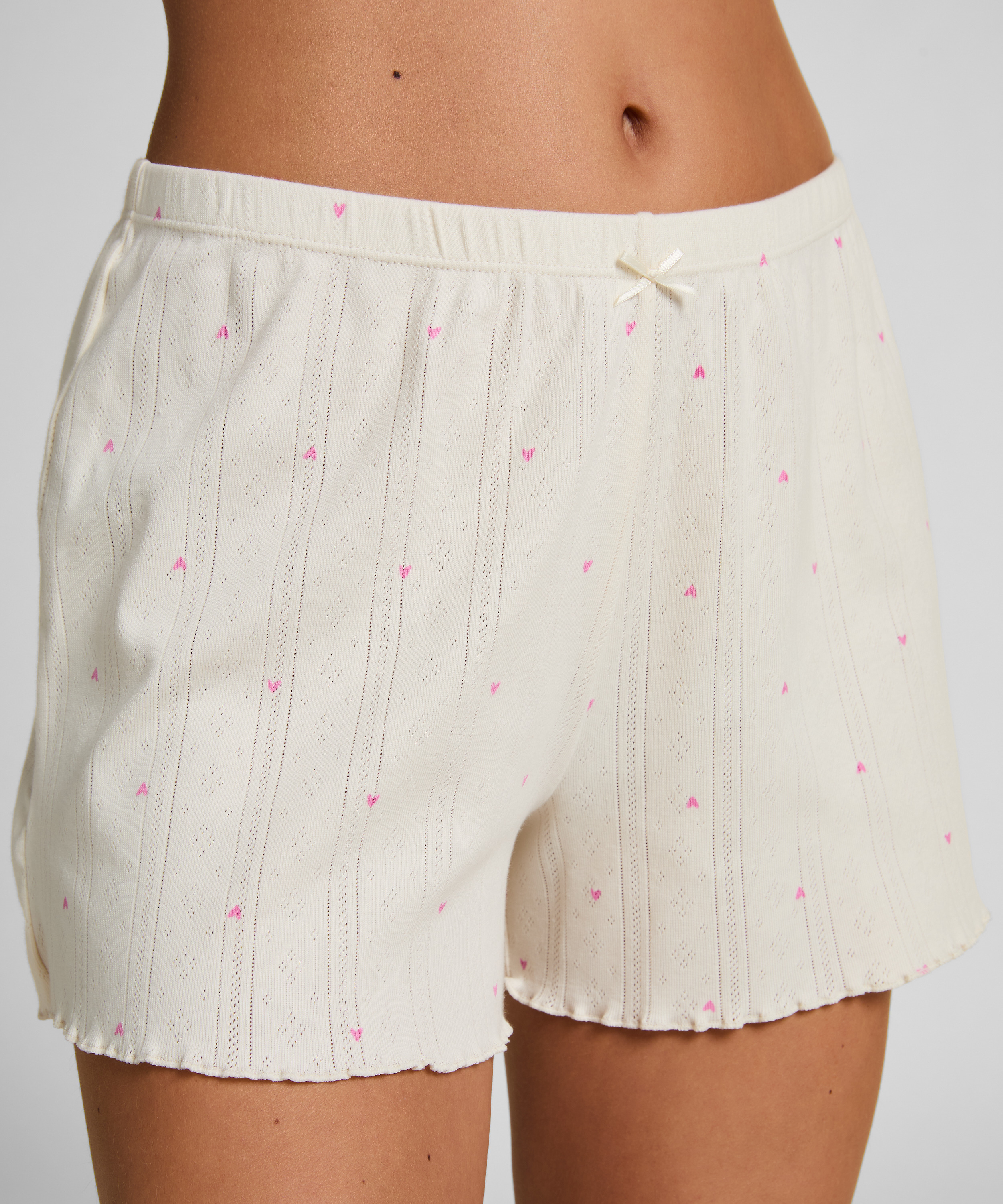 Pointelle Short, White, main