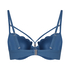 Scallop Padded Underwired Bikini Top, Blue