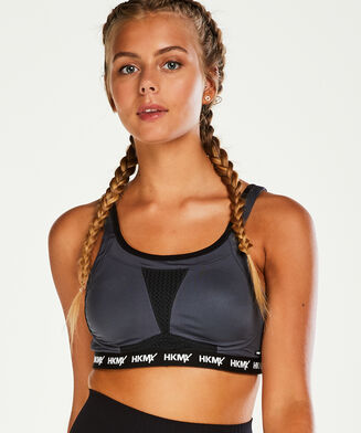HKMX The Elite 2 Level 3 Sports Bra, Grey