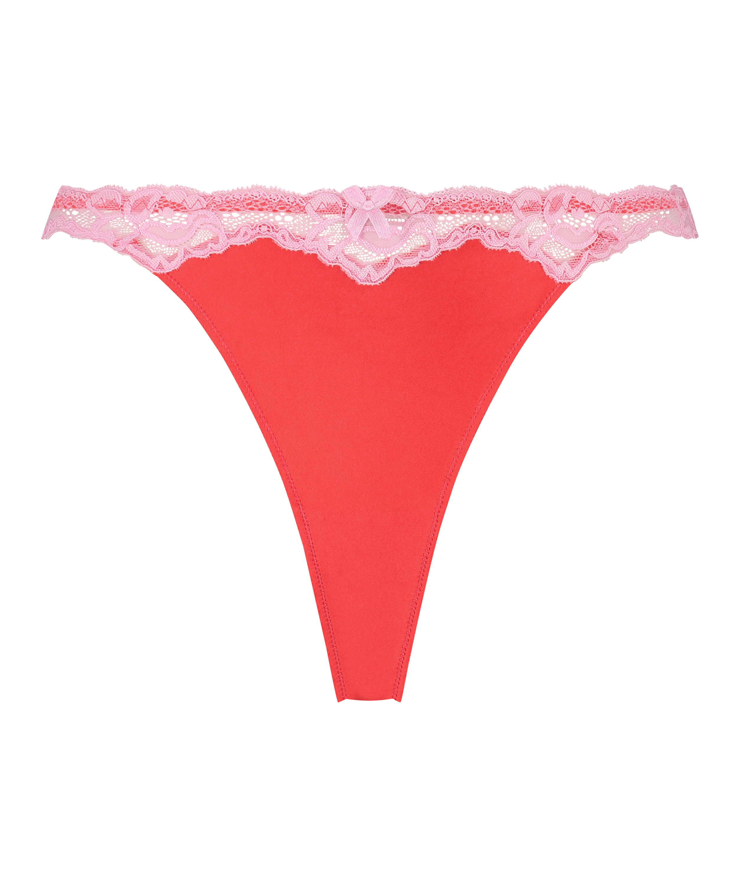 Lace & Shine Thong, Red, main