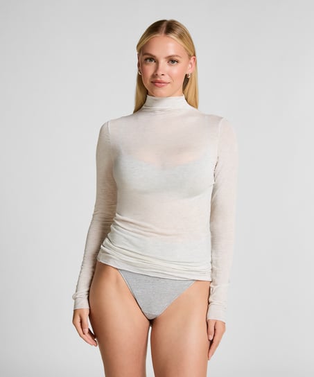 super soft Turtleneck shirt with Cashmere, Grey