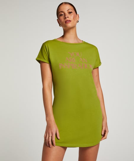 Round Neck Nightshirt, Green