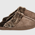 Suede Slippers, Brown