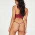 Invisible Stripe Mesh Thong, Red