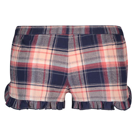 Checked Twill Shorts, Blue