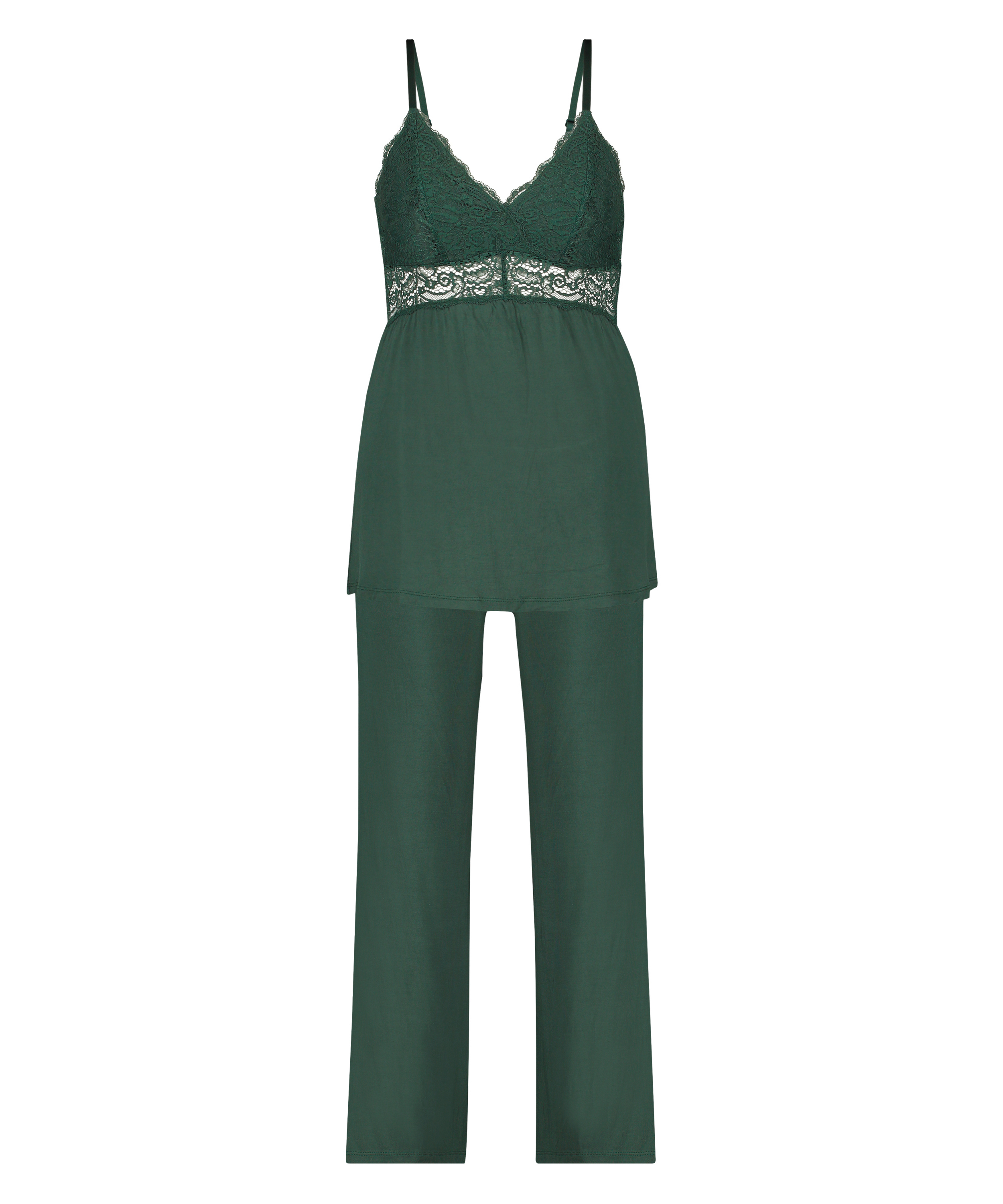 Vera Lace Pyjama Set, Green, main