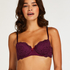Rose Padded Underwired Bra, Purple