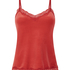 Velours Lace Cami Top, Red