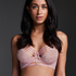 Iggy Half-Padded Underwired Longline Bra, Pink