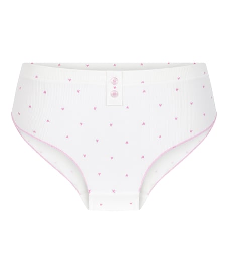 Renee Rib Brazilian Short, White