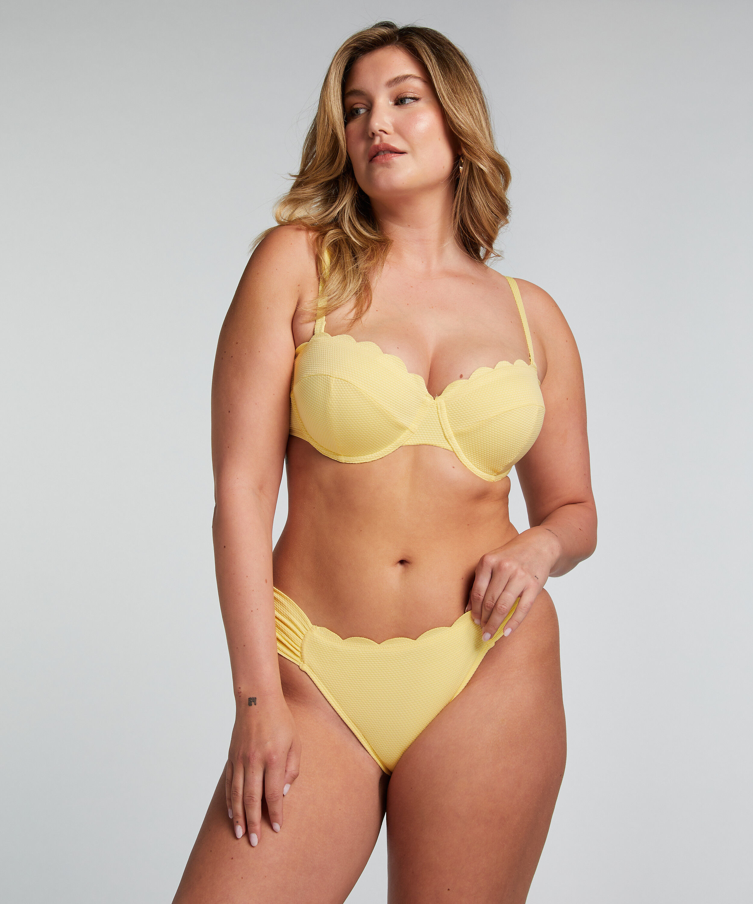 Scallop Rio Bikini Bottoms, Yellow Scallop Rio Bikini Bottoms, Yellow