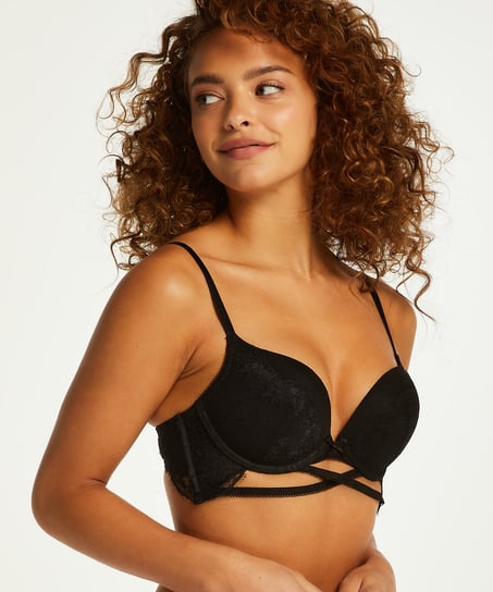 Jolie Padded Maximizer Underwired Bra, Black