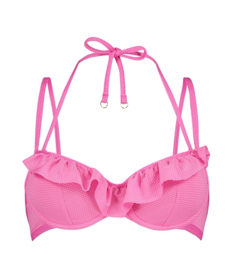 Java Padded Underwired Bikini Top, Pink