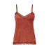 Velours Lace Cami Top, Brown