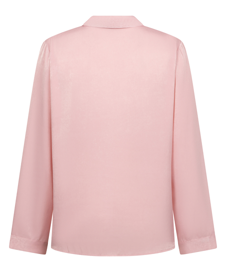 Satin Long-Sleeved Jacket, Pink