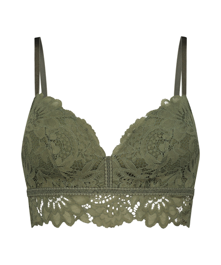 Shiloh Padded Non-wired Longline Bra, Green