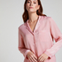 Satin Long-Sleeved Jacket, Pink