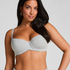 Cotton Padded Underwired Bra, Grey