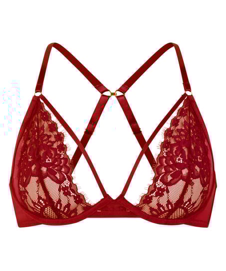 Cinnamon Non-Padded Underwired Bra, Red