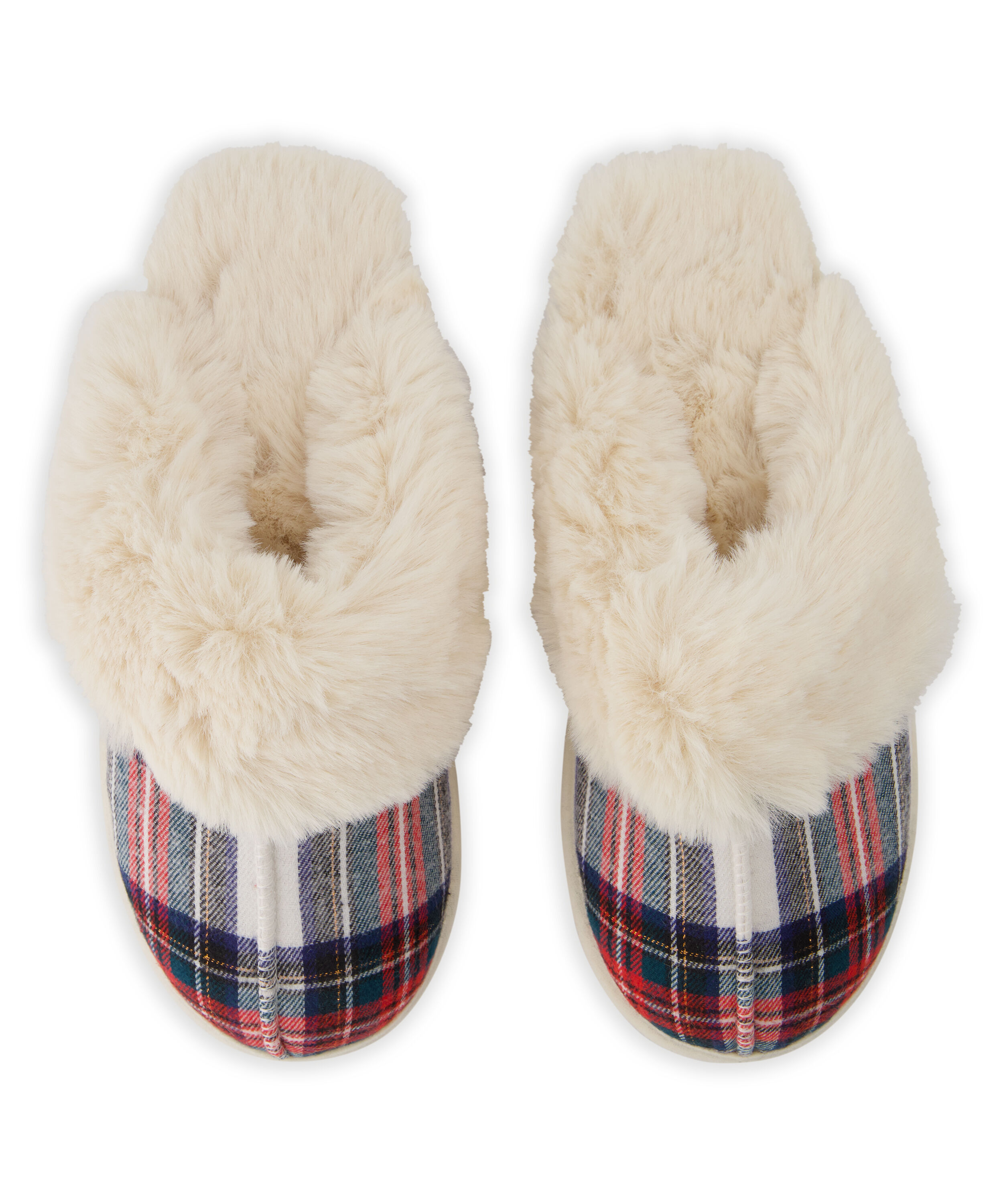 Teddy Mule Slipper, White